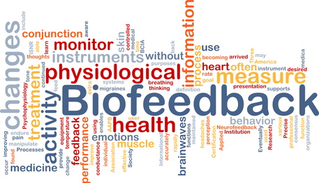 Background concept wordcloud illustration of biofeedback